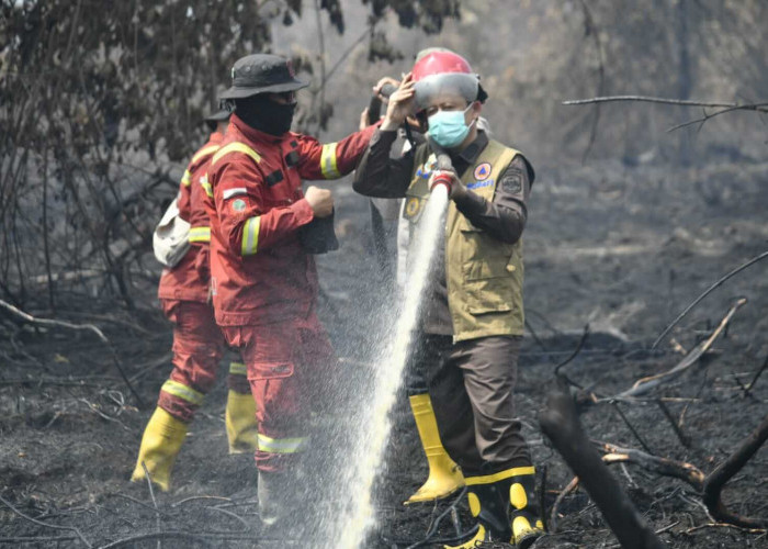 Bupati Muaro Jambi Turun Langsung Padamkan Karhutla, Posko Dapur dan Kesehatan Dibuka 