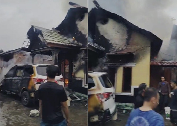Rumah dan Mobil Wuling Terbakar, Asap BBM Menyengat! Kebakaran Hebat di Muaro Jambi Tewaskan Satu Orang