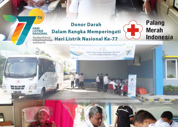 Rayakan Hari Listrik Nasional, PLN UPDK Jambi Laksanakan Donor Darah 