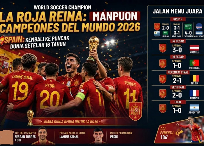Kandaskan Argentina, Gol Ferran Torres di Babak Tambahan Bawa Spanyol Juara Piala Dunia 2026