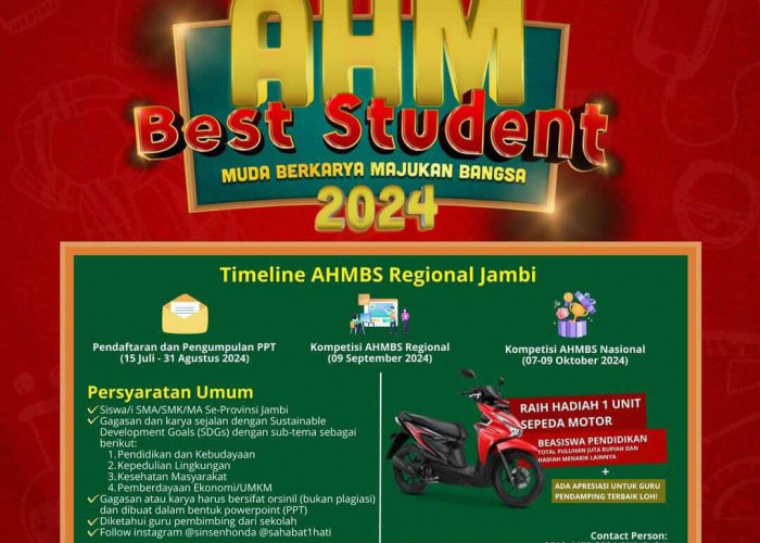 Daftar AHM Best Student Sekarang Juga, Raih Beasiswa Puluhan Juta Rupiah