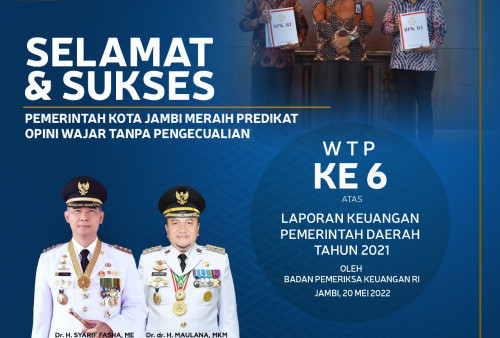 Wali Kota Jambi Syarif Fasha Kembali Bawa Kota Jambi Sukses Raih Opini WTP