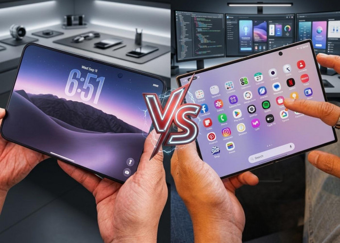 Perbandingan Samsung Galaxy Z Fold8 dan iPhone Duo