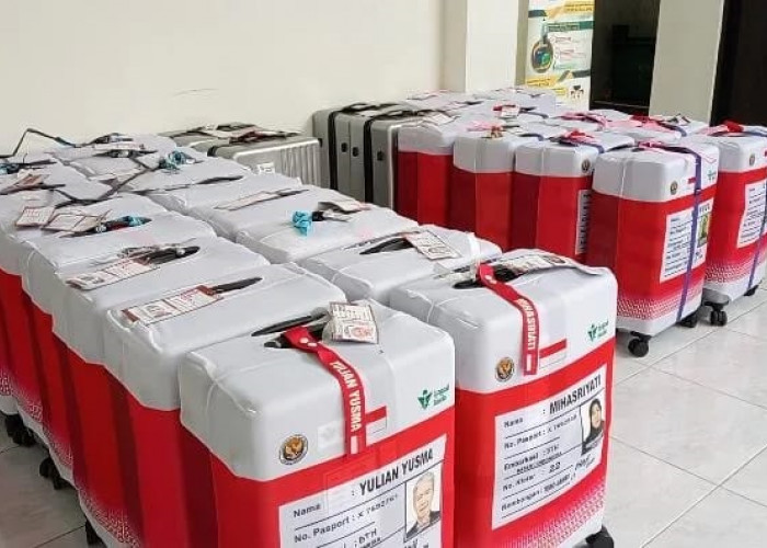 Jelang Keberangkatan ke Tanah Suci, Kemenhaj Tebo Kumpulkan Koper JCH 