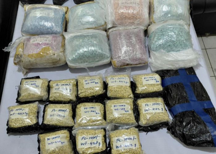 53 Ribu Butir Ekstasi dan 897 Etomidate dari Riau Gagal Masuk Sarolangun, 2 Kurir Dibekuk di SPBU