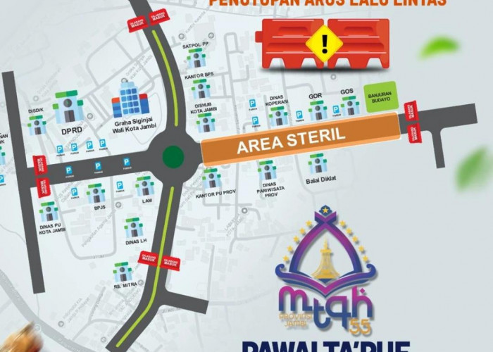 Jangan Sampai Terjebak Macet! Ini Rekayasa Lalu Lintas MTQH ke-55 di Kota Jambi
