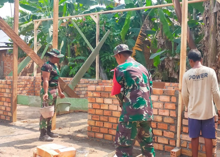 TMMD ke-121 Kodim 0415/Jambi, Pembangunan Rumah Layak Huni untuk Nenek Komsiah Terus Dikebut