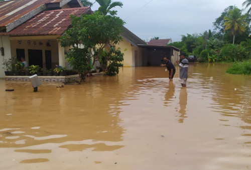 Puluhan Rumah Warga di RT 12 Kenaliasam Bawah Terendam Banjir