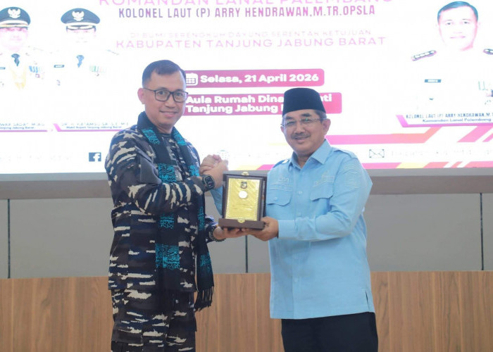 Bupati Anwar Sadat Sambut Kunker Danlanal Palembang, Perkuat Sinergi Keamanan Maritim