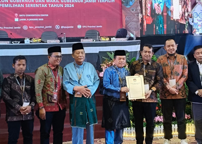 KPU Resmi Tetapkan Haris-Sani Sebagai Gubernur dan Wakil Gubernur Jambi Terpilih