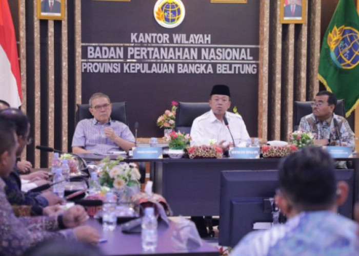 Beri Arahan ke Jajaran di Kepulauan Bangka Belitung, Menteri Nusron: Tugas Kita Memastikan Tanah Rakyat Aman