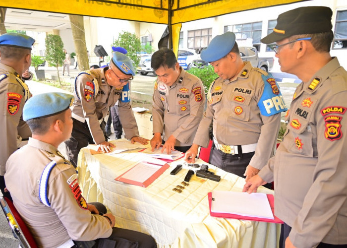 Supaya Optimal, Polda Jambi Cek Kondisi Senpi Personel