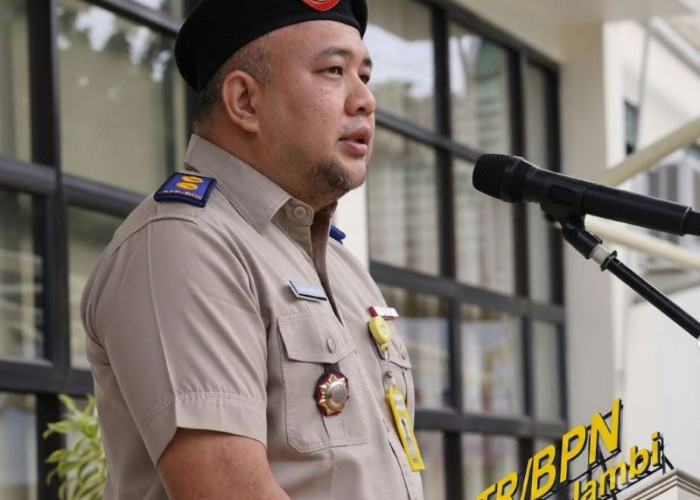 Perkuat Disiplin dan Integritas, Kantor Pertanahan Kota Jambi Gelar Upacara Rutin Seninan