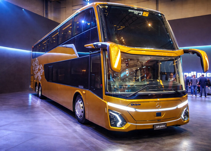 Adiputro Luncurkan Bus Tingkat Mewah Jetbus 5 SDD, Pertama Pakai Sasis Canggih Ini di RI