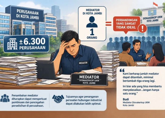  Ribuan Perusahaan Cuma Satu Mediator: Disnakerkop Kota Jambi Sebut Tak Ideal