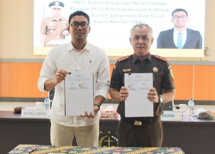 BPJS Ketenagakerjaan dan Kejaksaan Negeri Muara Bungo Teken PKS Perkuat Kepatuhan Program Jaminan Sosial