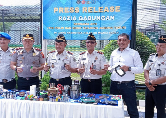 Tim Gabungan Temukan Barang Terlarang di Lapas, Saat Razia Gabungan di Muara Sabak