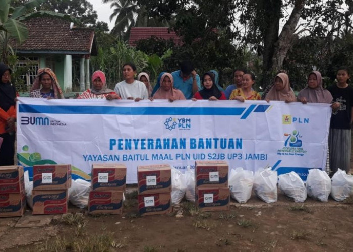 YBM PLN UP3 Jambi  Salurkan Bantuan Kepada Keluarga Terdampak Korban Banjir di Kabupaten Batang Hari 