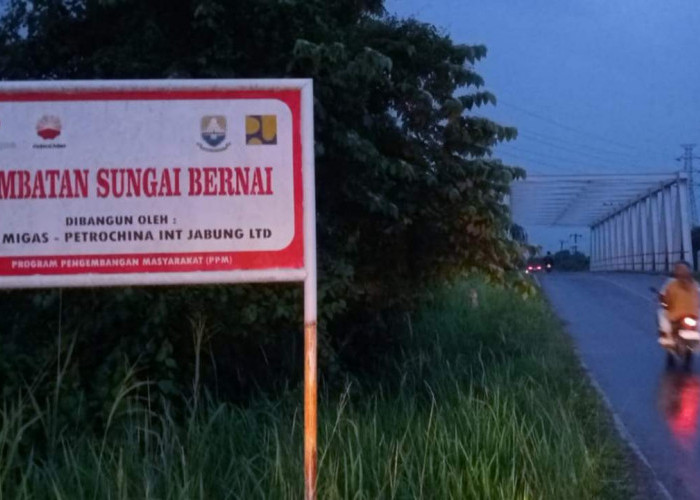 Jembatan SKK Migas-PetroChina di Sungai Bernai Muaro Jambi, Persingkat Akses Dua Kabupaten ke Kota Jambi