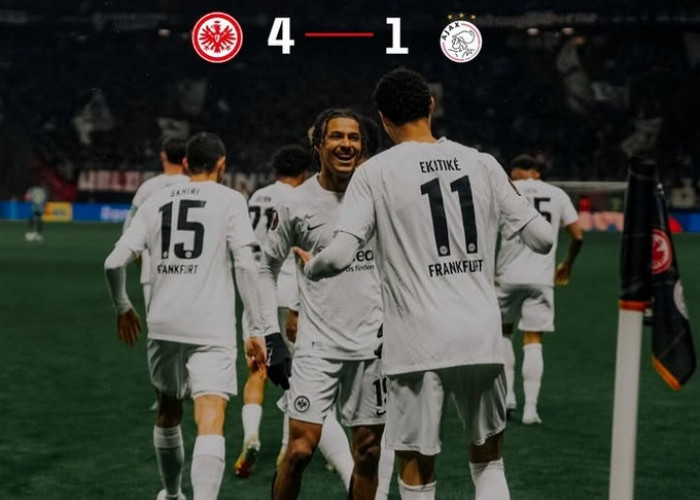 Eintracht Frankfurt Lumat Ajax 4-1, Melaju ke Perempat Final Liga Europa dengan Agregat Meyakinkan