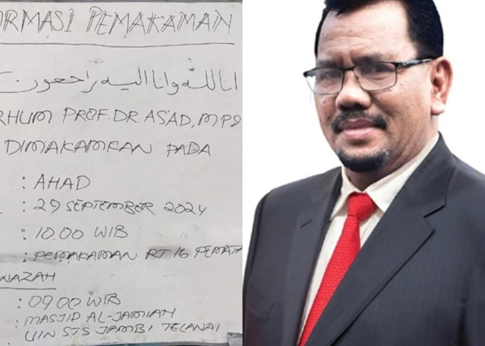 Jenazah Rektor UIN STS Jambi, Prof Asad Isma akan Dimakamkan Besok, Minggu 29 September 2024