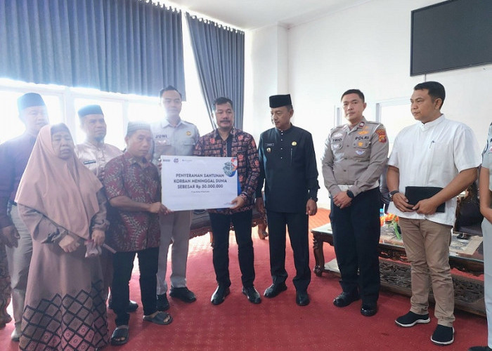 Jasa Raharja Muara Bungo Perkuat Silaturahmi dengan Pemerintah Kerinci, Serahkan Santunan Lakajol 