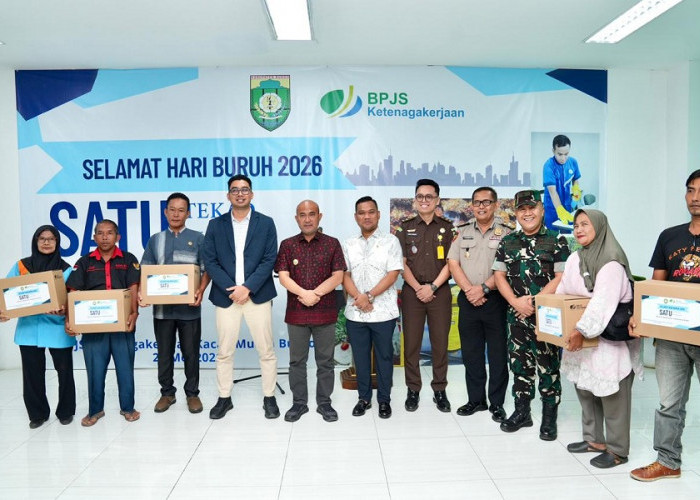 BPJS Ketenagakerjaan Muara Bungo Peringati May Day 2026, Salurkan Santunan jaminan Kematian  dan Bantuan Sosia