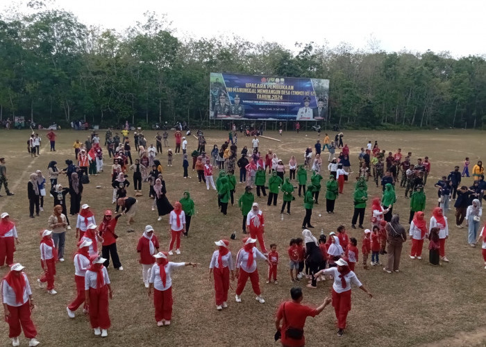 Kolaborasi Pemdes Suka Maju dan Kodim 0415/Jambi Gelar Jalan Santai dan Senam Sehat