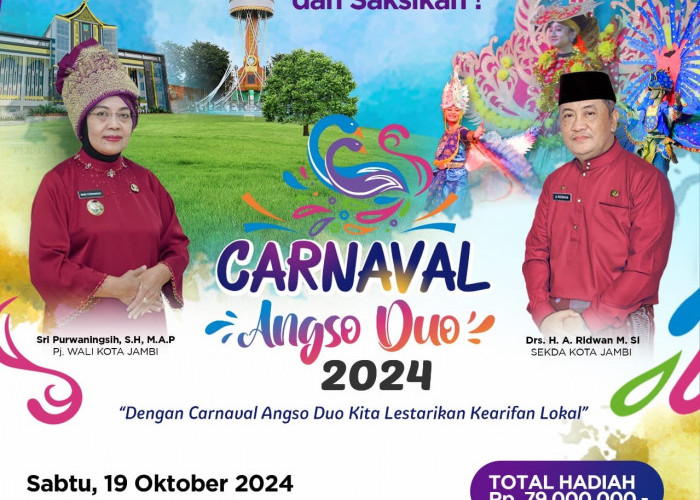 Malam Ini Carnaval Angso Duo Kota Jambi Digelar, Yuk! Jadi Saksi Keragaman Budaya Daerah