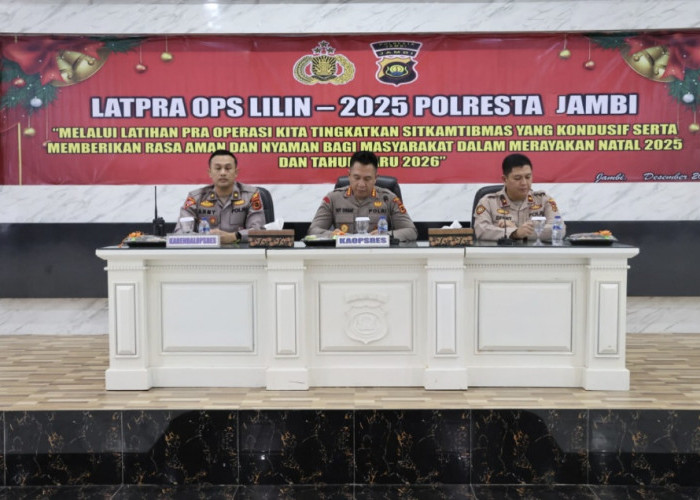 Kapolresta Jambi Pimpin Pembukaan Latpraops Lilin 2025 dan Pengamanan Tahun Baru 2026
