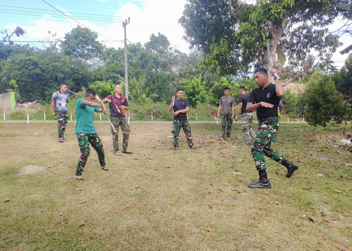 Satgas TMMD ke-121 Kodim 0415/Jambi Lakukan Latihan ‘Nunchaku’