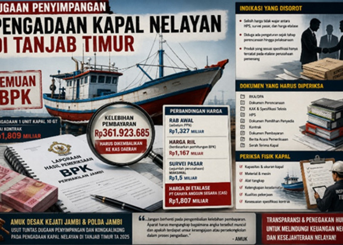 Kejati Jambi Diminta Usut Dugaan Kongkalikong Pengadaan Kapal Nelayan Rp1,8 Miliar di Tanjab Timur