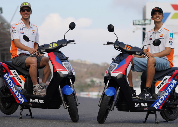 Honda EM1 e: dan PCX160 Berduet Dukung Repsol Honda Team di MotoGP Mandalika