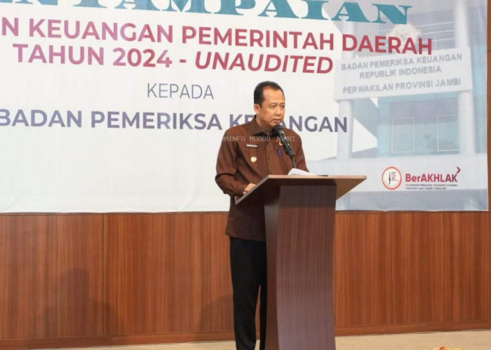Bupati Muaro Jambi Serahkan Laporan Keuangan 2024 ke BPK, Tegaskan Komitmen terhadap Transparansi Anggaran