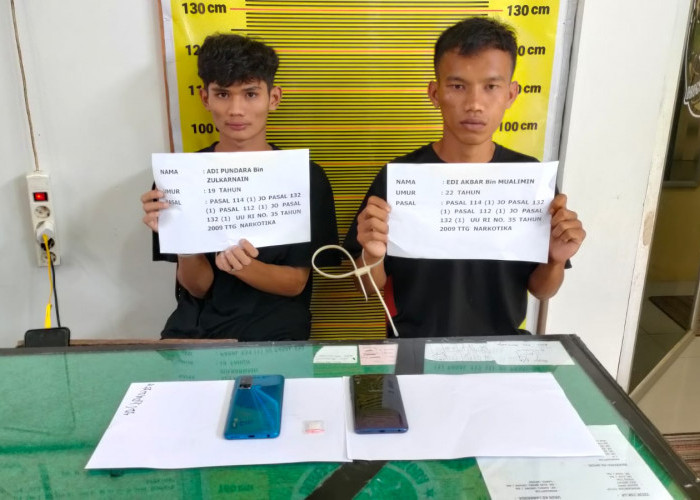 2 Pemuda Pengedar Sabu Asal Sarolangun Dibekuk di Merangin