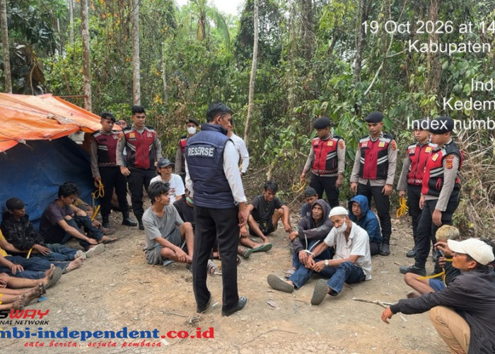 Ditresnarkoba Polda Jambi Obok-obok Senaung! 20 Pengguna Narkoba Diamankan