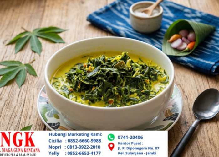 Resep membuat masakan sederhana, santan daun singkong yang kaya rempah