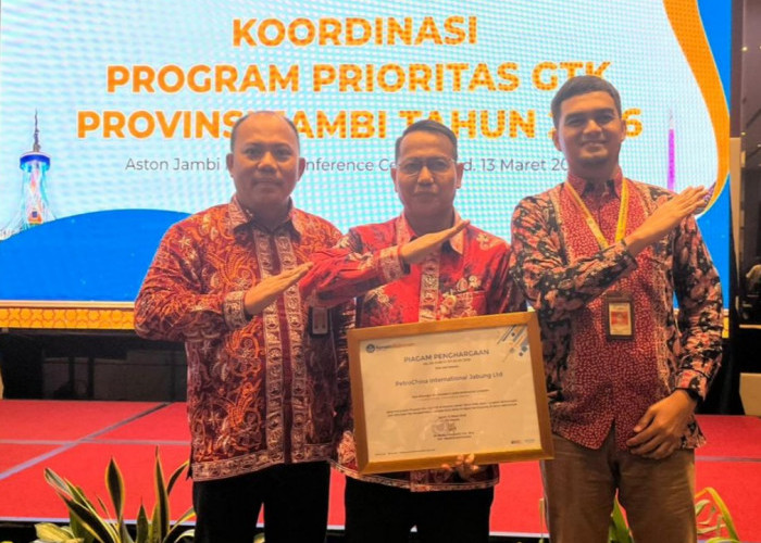 Fasilitasi Pelatihan 59 BCKS, SKK Migas PetroChina Terima Penghargaan dari Kemendikdasmen BGTK Jambi