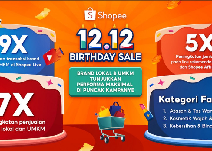 Penjualan Brand Lokal dan UMKM Melonjak di Shopee 12.12 Birthday Sale, Tembus hingga 7 Kali Lipat!