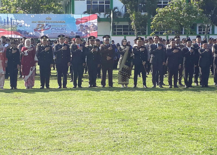 Kapolres Batang Hari Pimpin Upacara Hari Bhayangkara ke-80, Bacakan Amanat Presiden RI