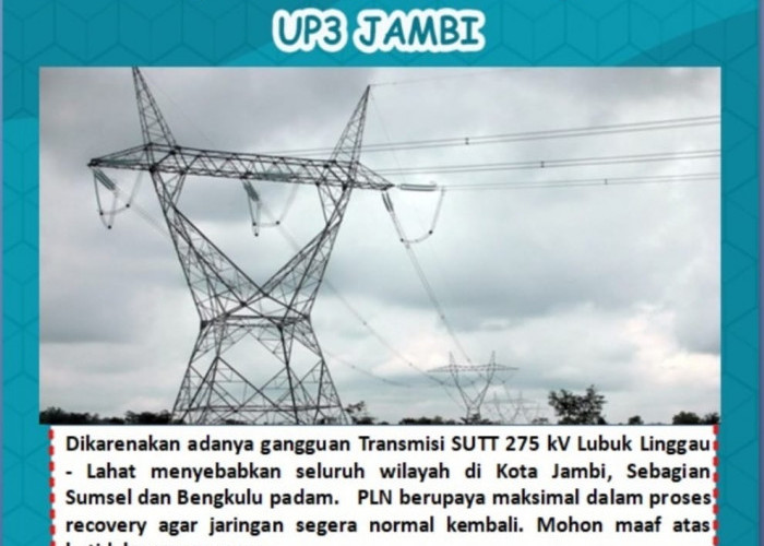 BREAKING NEWS: Listrik Padam di Kota Jambi, Ini Penjelasan PLN