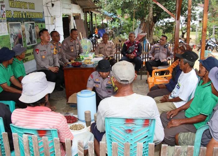 Sampaikan Pesan Kamtibmas, Kapolresta Jambi Silaturahmi dengan Kelompok Tani Tunas Jaya