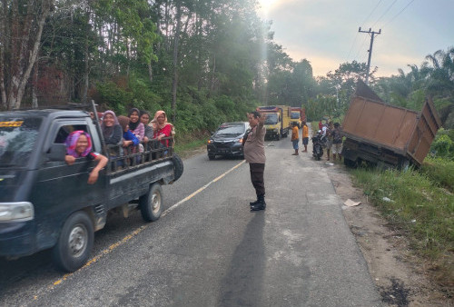 Tragis, Satu Keluarga Tewas Ditabrak Truk Sawit di Batanghari