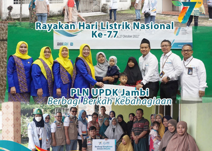 Peringati Hari Listrik Nasional PLN UPDK Jambi Gelontorkan Rp 77 Juta untuk Yatim dan Dhuafa