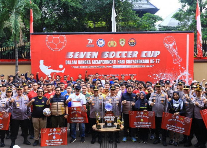 Wujudkan Pemilu Damai 2024, Polri Bersama Wartawan Gelar Bhayangkara Presisi Seven Soccer Cup