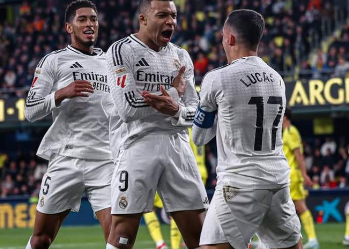 Hasil Liga Spanyol: Real Madrid Jinakkan Villarreal 2-1, Mbappe Cetak Dua Gol