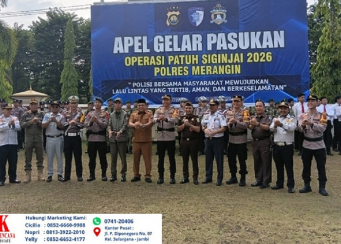 Sekda Merangin Ingatkan Taat Berlalulintas  Pada Apel Gelar Pasukan Patuh Siginjai 2026 