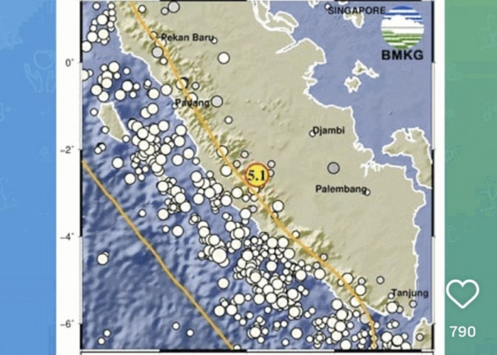 Gempa M4,8 Guncang Sarolangun Jambi, Getaran Terasa Hingga Bengkulu, BMKG Pastikan Tak Berpotensi Tsunami