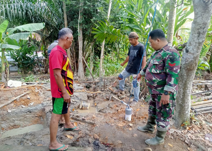 Sudah Keluar Air, Sumur Bor yang Dibangun Satgas TMMD ke-121 Kodim 0415/Jambi Bakal Dibangun Tower