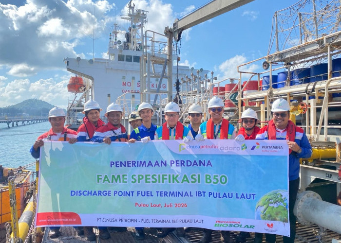 Elnusa Petrofin Dukung Implementasi B50, Lakukan Penyaluran Perdana Biosolar Industri dari IBT Pulau Laut